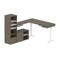 Bestar Bestar Viva 72W L-Shaped Standing Desk with Credenza and Shelving Unit in walnut grey & white 19851-35 - alternate 1